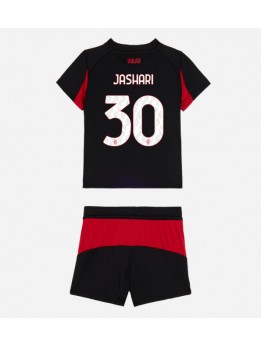 Billige AC Milan Ardon Jashari #30 Hjemmedraktsett Barn 2025-26 Kortermet (+ Korte bukser)